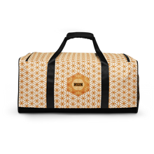 Load image into Gallery viewer, TRILLYYON - White &amp; Gold - Flower Of Life Duffle Bag