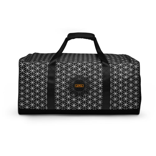 TRILLYYON - Black & White  - Flower Of Life Duffle Bag