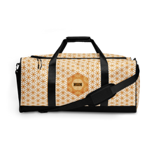 Load image into Gallery viewer, TRILLYYON - White &amp; Gold - Flower Of Life Duffle Bag