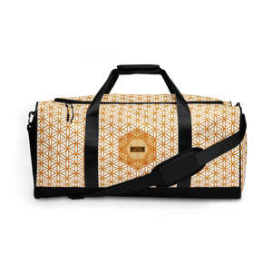 TRILLYYON - White & Gold - Flower Of Life Duffle Bag