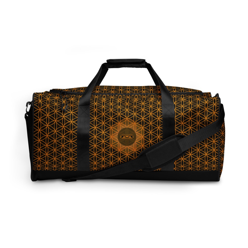 TRILLYYON - Black & Gold - Flower Of Life Duffle Bag