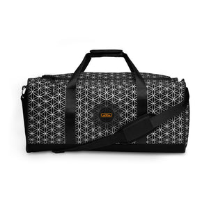 TRILLYYON - Black & White  - Flower Of Life Duffle Bag