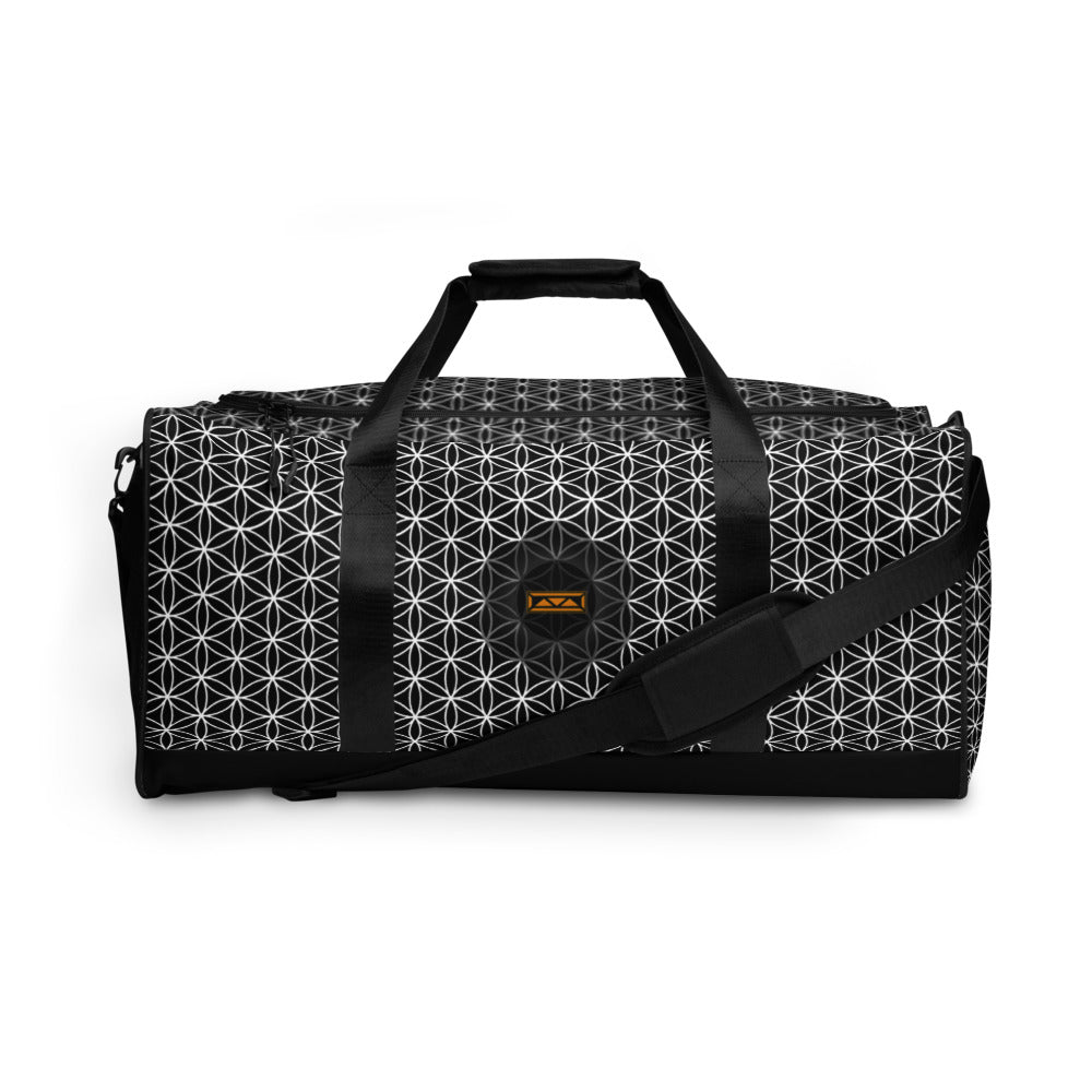 TRILLYYON - Black & White  - Flower Of Life Duffle Bag