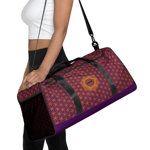 TRILLYYON - Purple  - Flower Of Life Duffle bag