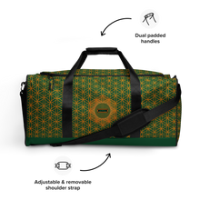 Load image into Gallery viewer, TRILLYYON - Green  - Flower Of Life Duffle bag