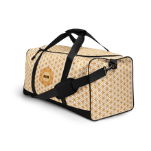 Load image into Gallery viewer, TRILLYYON - White &amp; Gold - Flower Of Life Duffle Bag