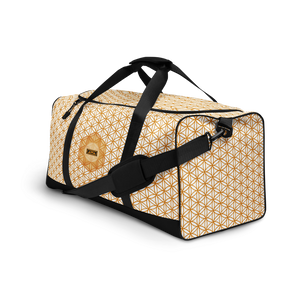 TRILLYYON - White & Gold - Flower Of Life Duffle Bag