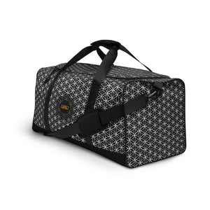 TRILLYYON - Black & White  - Flower Of Life Duffle Bag