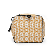 Load image into Gallery viewer, TRILLYYON - White &amp; Gold - Flower Of Life Duffle Bag