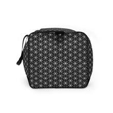 Load image into Gallery viewer, TRILLYYON - Black &amp; White  - Flower Of Life Duffle Bag