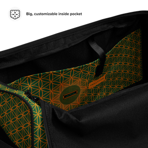 TRILLYYON - Green  - Flower Of Life Duffle bag