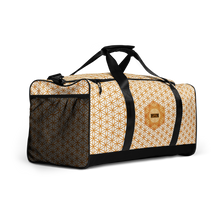 Load image into Gallery viewer, TRILLYYON - White &amp; Gold - Flower Of Life Duffle Bag