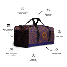 Load image into Gallery viewer, TRILLYYON - Blue  - Flower Of Life Duffle bag