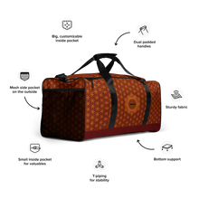 Load image into Gallery viewer, TRILLYYON - Red  - Flower Of Life Duffle bag