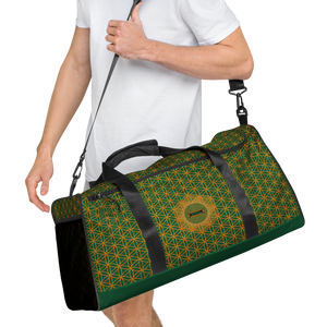 TRILLYYON - Green  - Flower Of Life Duffle bag