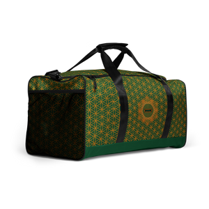TRILLYYON - Green  - Flower Of Life Duffle bag