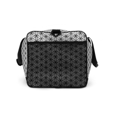 Load image into Gallery viewer, TRILLYYON - White &amp; Black - Flower Of Life Duffle Bags