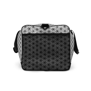 TRILLYYON - White & Black - Flower Of Life Duffle Bags