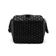 Load image into Gallery viewer, TRILLYYON - Black &amp; White  - Flower Of Life Duffle Bag