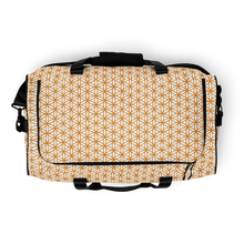 Load image into Gallery viewer, TRILLYYON - White &amp; Gold - Flower Of Life Duffle Bag