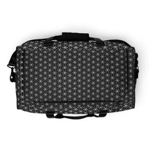 Load image into Gallery viewer, TRILLYYON - Black &amp; White  - Flower Of Life Duffle Bag