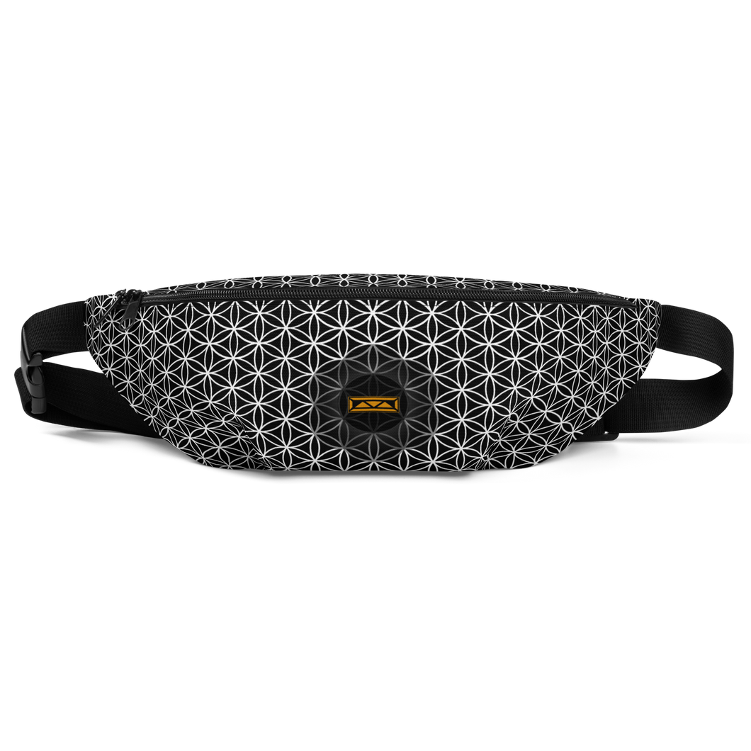 TRILLYYON - Flower Of Life Fanny Pack - Black & White