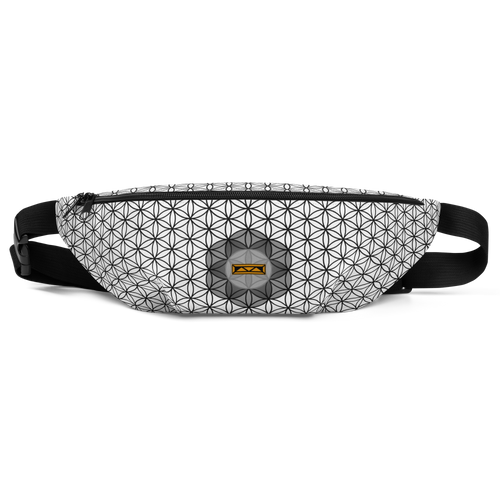 TRILLYYON - Flower Of Life Fanny Pack - White & Black