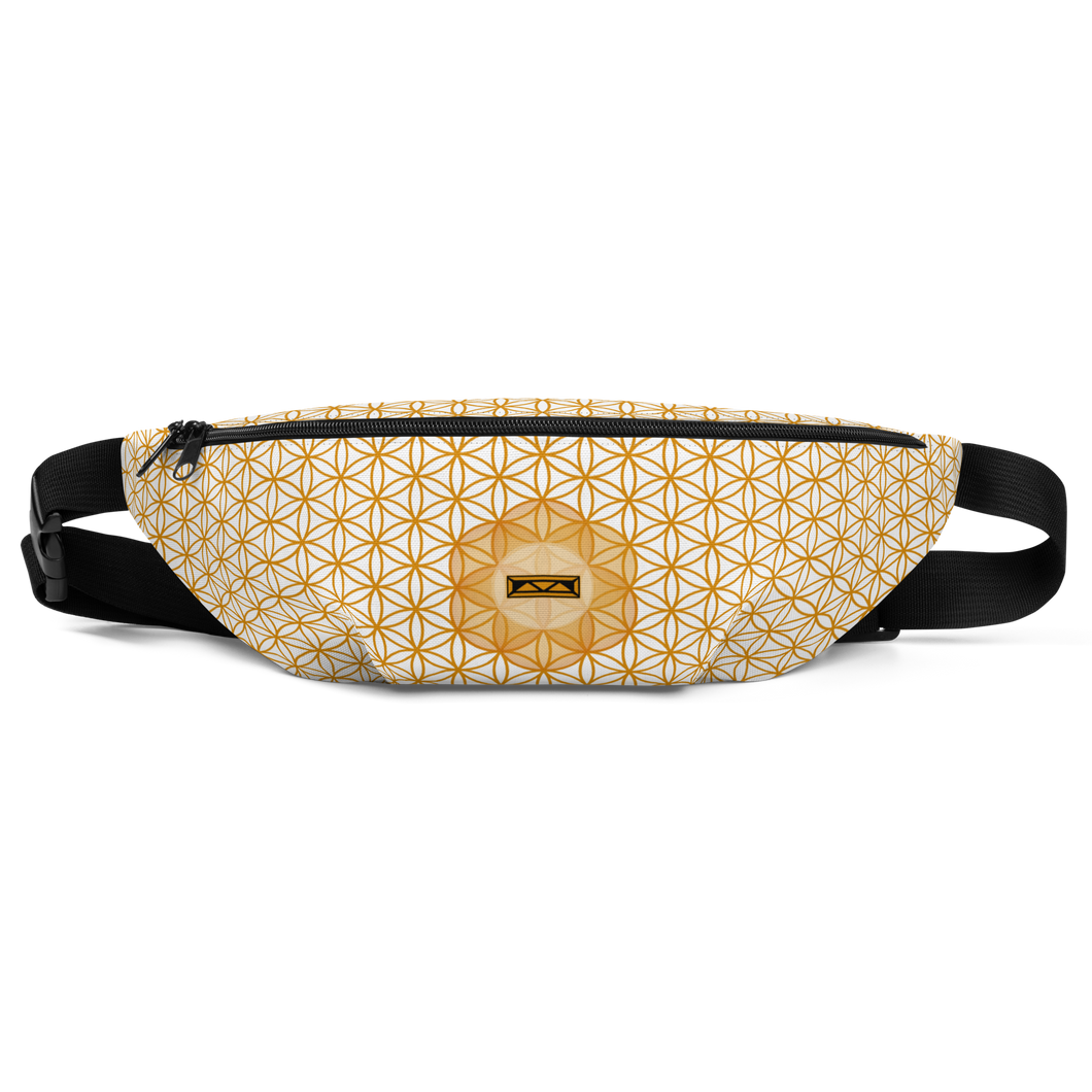 TRILLYYON - Flower Of Life Fanny Pack - White & Gold