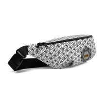 Load image into Gallery viewer, TRILLYYON - Flower Of Life Fanny Pack - White &amp; Black