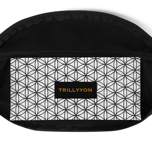 TRILLYYON - Flower Of Life Fanny Pack - White & Black