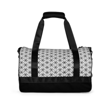 Load image into Gallery viewer, TRILLYYON - White &amp; Black - Flower Of Life Gym Bag