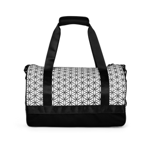 TRILLYYON - White & Black - Flower Of Life Gym Bag