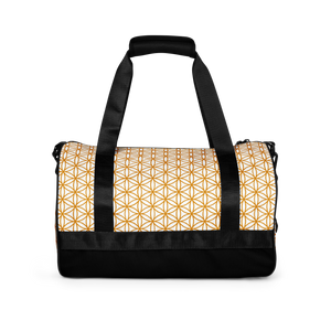TRILLYYON - White & Gold - Flower Of Life Gym Bag