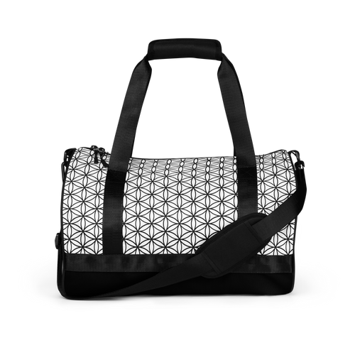 TRILLYYON - White & Black - Flower Of Life Gym Bag