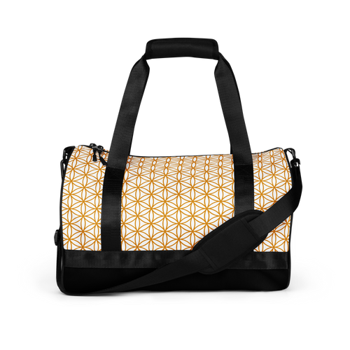 TRILLYYON - White & Gold - Flower Of Life Gym Bag