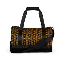 Load image into Gallery viewer, TRILLYYON - Black &amp; Gold - Flower Of Life Gym Bag