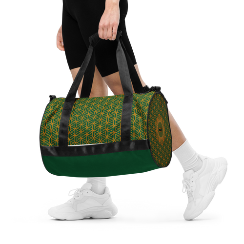 TRILLYYON - Green  - Flower Of Life Gym Bag