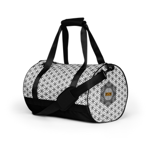 TRILLYYON - White & Black - Flower Of Life Gym Bag