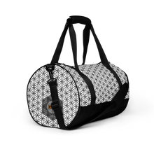 Load image into Gallery viewer, TRILLYYON - White &amp; Black - Flower Of Life Gym Bag