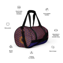 Load image into Gallery viewer, TRILLYYON - Blue  - Flower Of Life Gym Bag