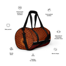 Load image into Gallery viewer, TRILLYYON - Red  - Flower Of Life Gym Bag