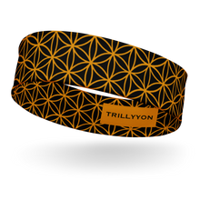 Load image into Gallery viewer, TRILLYYON - Black &amp; Gold - Flower Of Life Headband