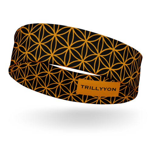 TRILLYYON - Black & Gold - Flower Of Life Headband