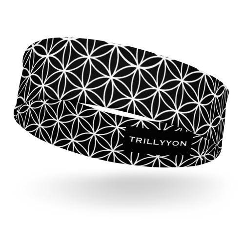 TRILLYYON - Black & White  - Flower Of Life Headband