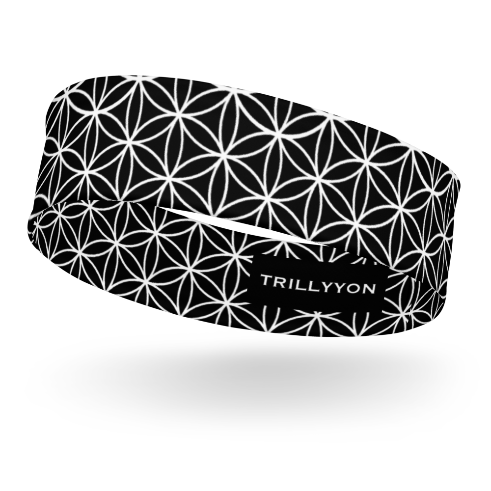 TRILLYYON - Black & White  - Flower Of Life Headband