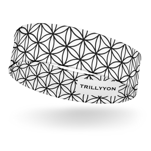 TRILLYYON - White & Black - Flower Of Life Headband