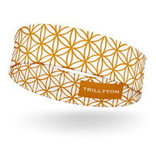 Load image into Gallery viewer, TRILLYYON - White &amp; Gold - Flower Of Life Headband