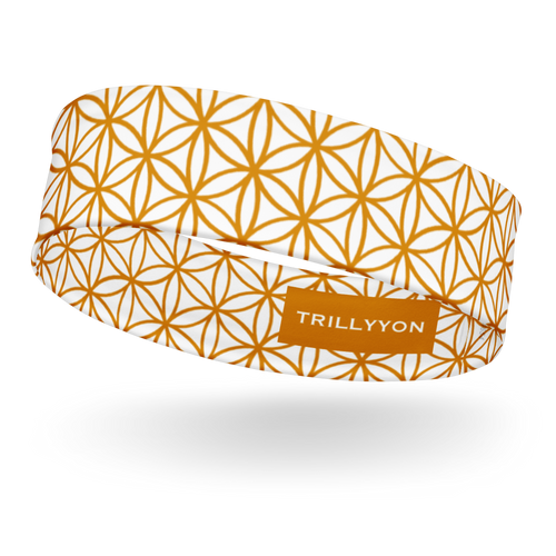 TRILLYYON - White & Gold - Flower Of Life Headband