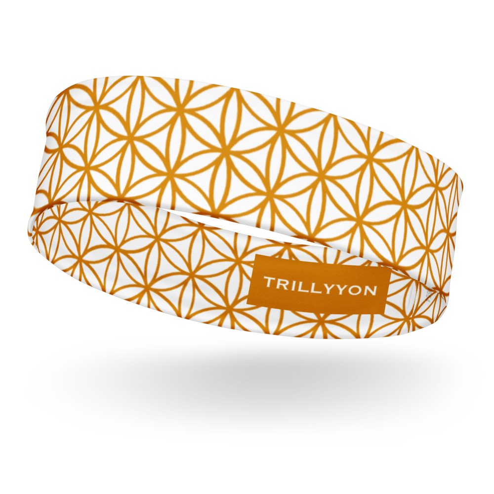 TRILLYYON - White & Gold - Flower Of Life Headband