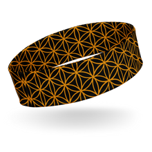 Load image into Gallery viewer, TRILLYYON - Black &amp; Gold - Flower Of Life Headband